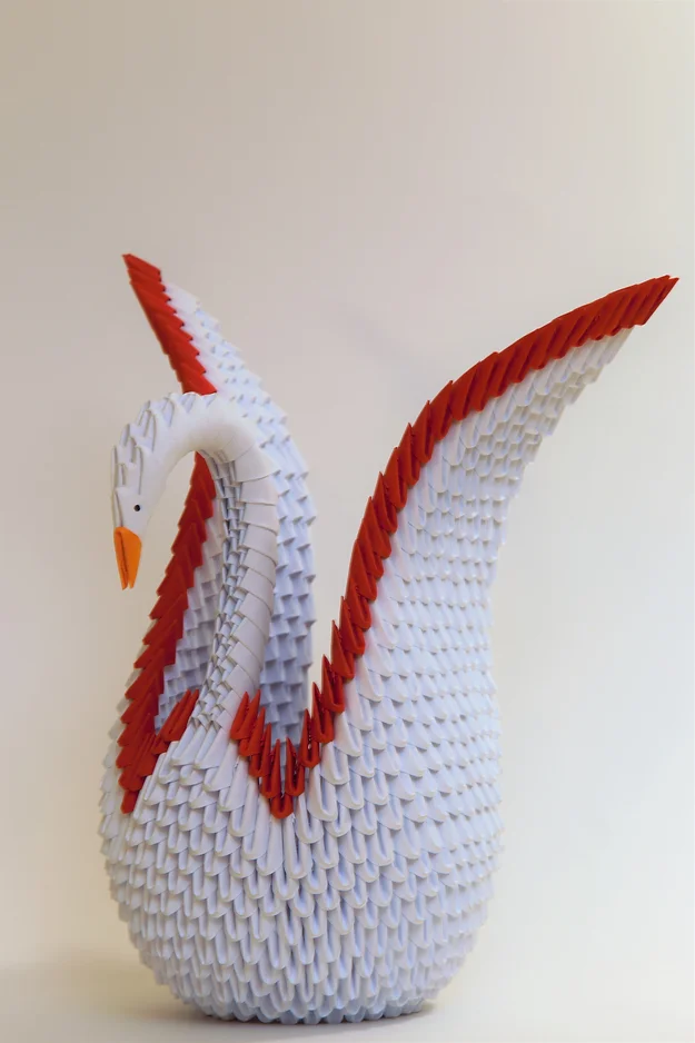 Kit d'origami 3D cygne