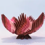 Kit d'origami 3D bol rouge
