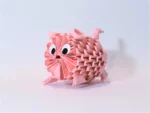 Papercraft of pig in 3D origami