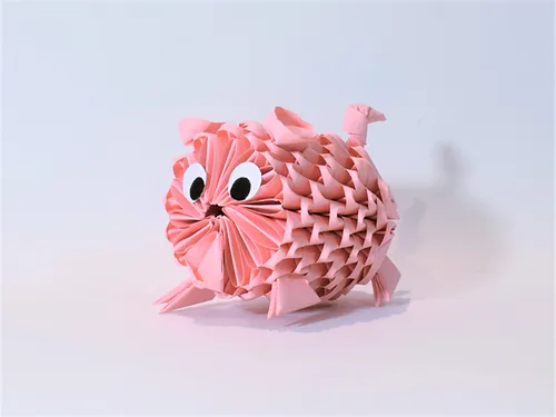 Kit d'origami 3D de cochon