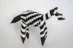 Papercraft de zèbre Ziggy en origami 3D