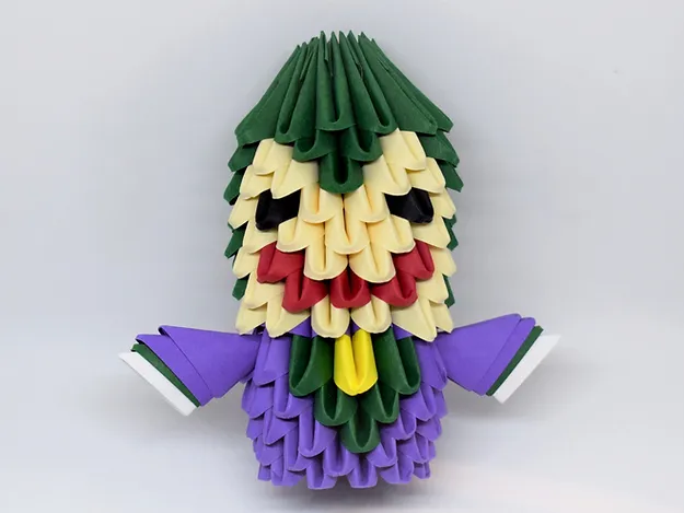 Papercraft do Coringa em origami 3D Papercraft do Coringa em origami 3D