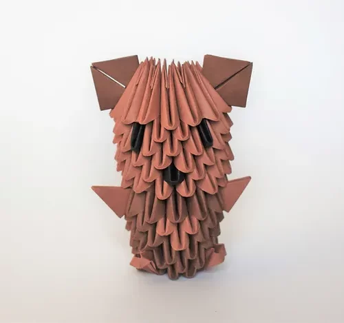 Kit d'origami 3d d'ourson