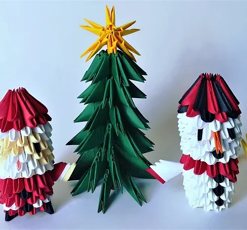 Kit d'origami de sapin