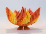 Papercraft Schale aus orangefarbenem Origami