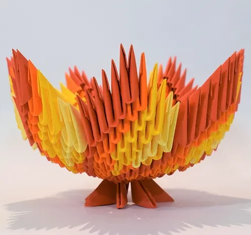 Kit d'origami 3D bol orange