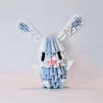 Kit di origami 3D per coniglio blu