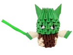 Papercraft de Yoda en origami 3D