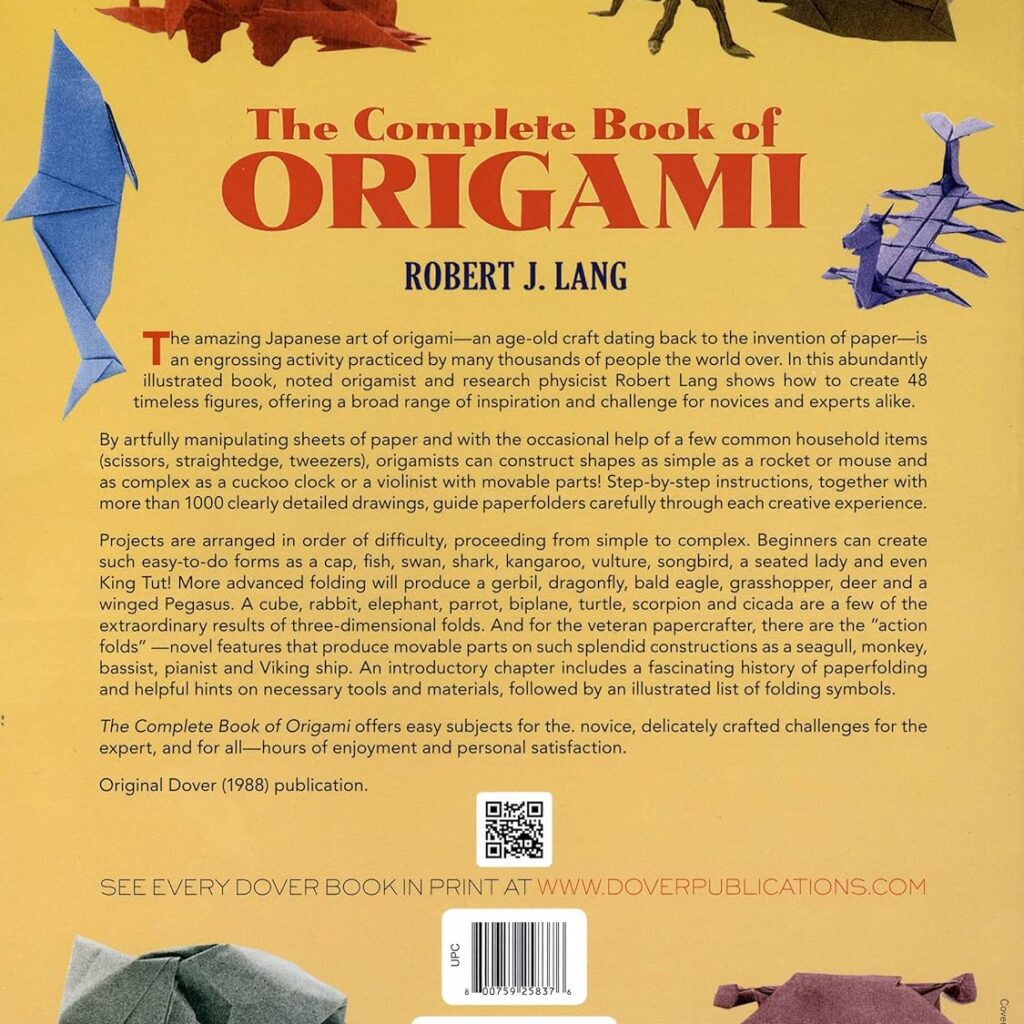The Complete Book of Origami (Robert J. Lang) – édition anglaise