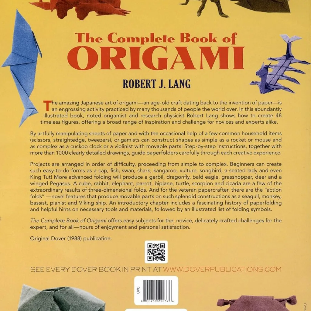 The Complete Book of Origami (Robert J. Lang) - édition anglaise