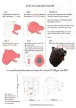 Bären-Trophäenkopf aus 3D-Papercraft