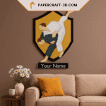 Cadre de judo mural en papercraft 3D