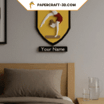 Papercraft gymnastique en mouvement en origami 3D