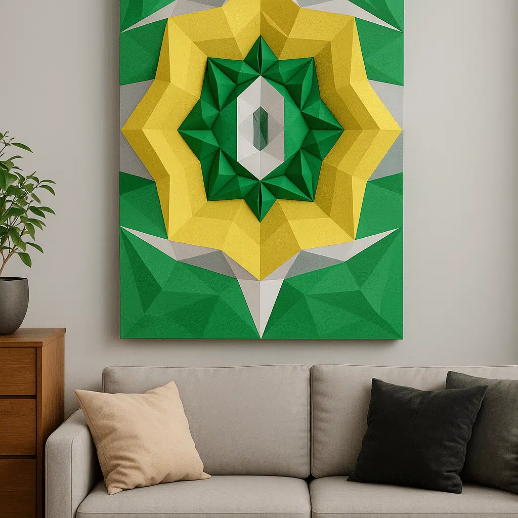 Papercraft de panneau mural en origami 3D Papercraft de panneau mural en origami 3D