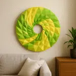 Painel mural geométrico em papercraft 3D