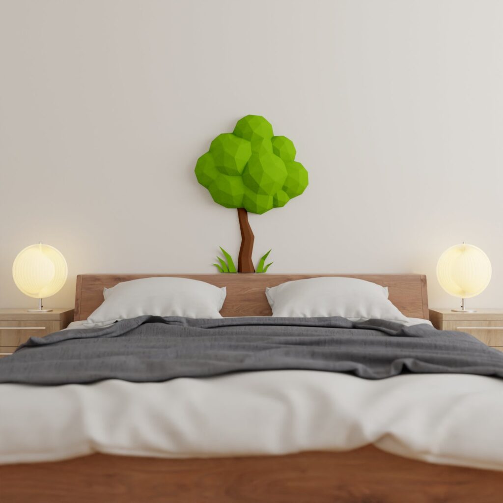 Papercraft d'arbre mural en origami 3D