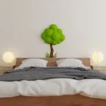 Boomwand in papercraft 3D, weergave 2