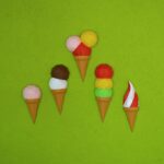 Glaces d’été en papercraft (lot de 5)