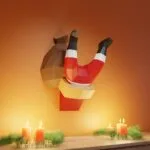 Papá Noel atrapado en la chimenea