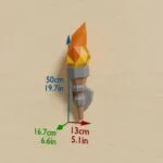 Muurfakkels in papercraft, weergave 2