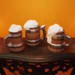 Papercraft de chopes médiévales en origami 3D