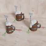 Papercraft de chopes médiévales en origami 3D