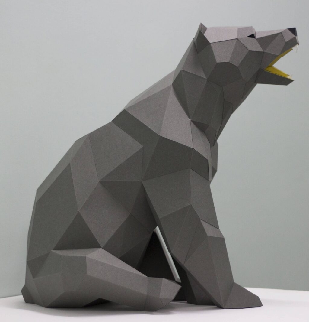 Urso em papercraft 3D para montar