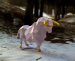 Grande touro em papercraft 3D