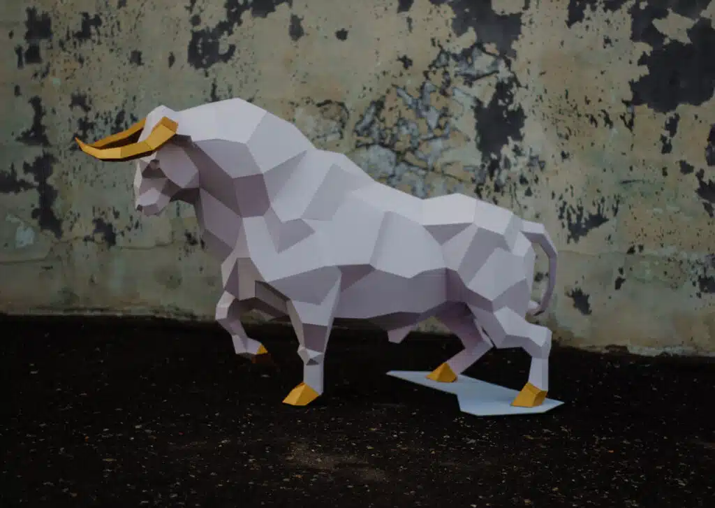 Grand taureau en papercraft 3D