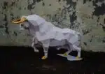 Grand taureau en papercraft 3D