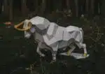 Grand taureau en papercraft 3D