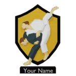 Cadre de judo mural en papercraft 3D