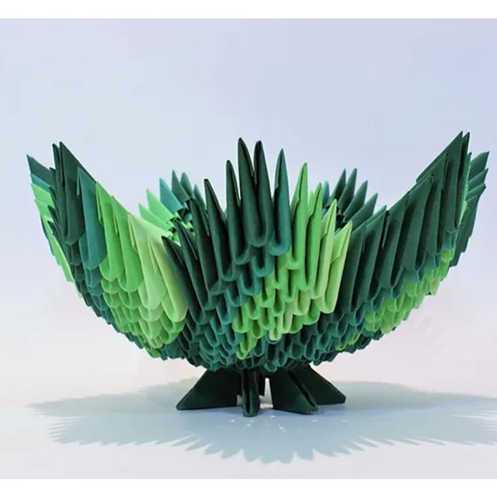 Kit d'origami 3D bol vert