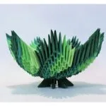 Groene kom origami 3D-kit, weergave 2