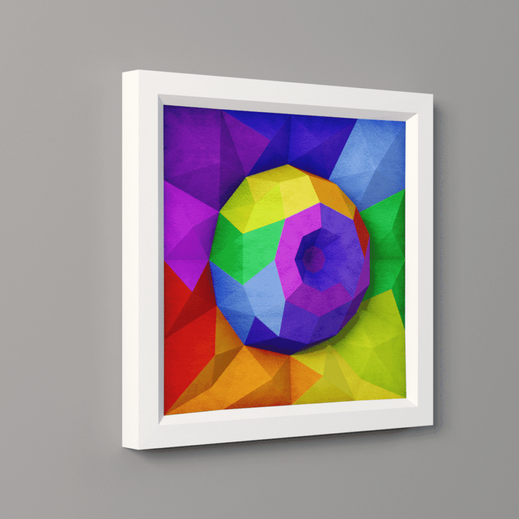 Papercraft di quadro murale geometrico in origami 3D