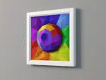 Muurkunstwerk in papercraft 3D, weergave 3