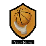 Basketbalmuurlijst in papercraft 3D, weergave 2