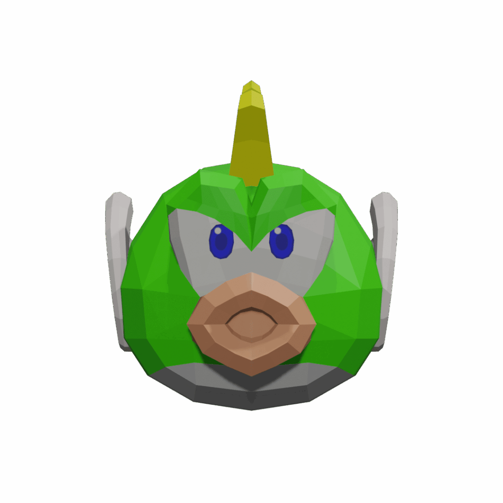 Cheep cheep de Mario en papecraft 3D