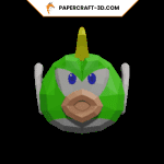 Cheep Cheep aus Mario als 3D-Papercraft