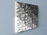 Pannello murale geometrico in papercraft 3D, dettaglio