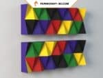 Papercraft de painel de parede geométrico em origami 3D