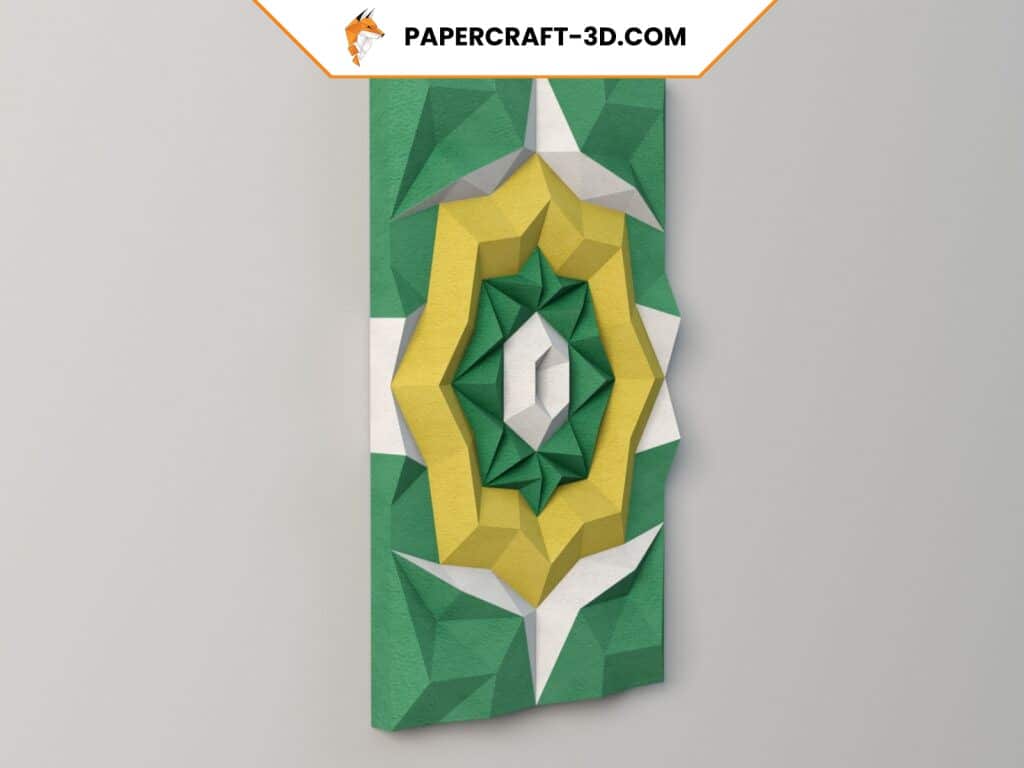 Panneau mural géométrique en papercraft 3D