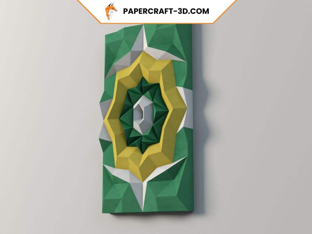 Panneau mural géométrique en papercraft 3D