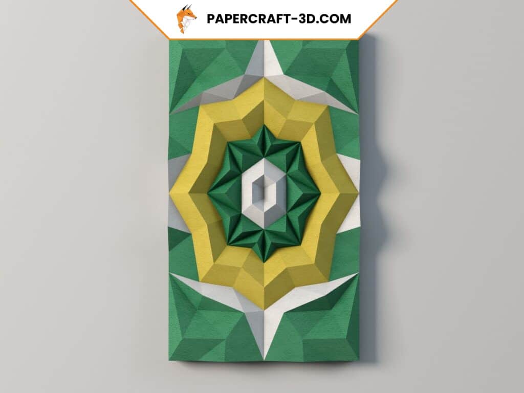 Panneau mural géométrique en papercraft 3D