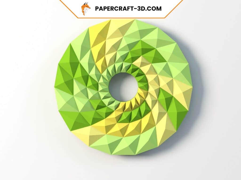 Panneau mural géométrique en papercraft 3D