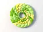 Painel mural geométrico em papercraft 3D