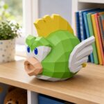 Cheep cheep de Mario en papecraft 3D