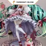 Papercraft Strawberry Miku