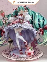 Papercraft Strawberry Miku