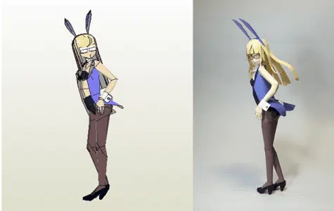 Strike Witches - Papercraft Perrine H. Clostermann en Bunny Suit